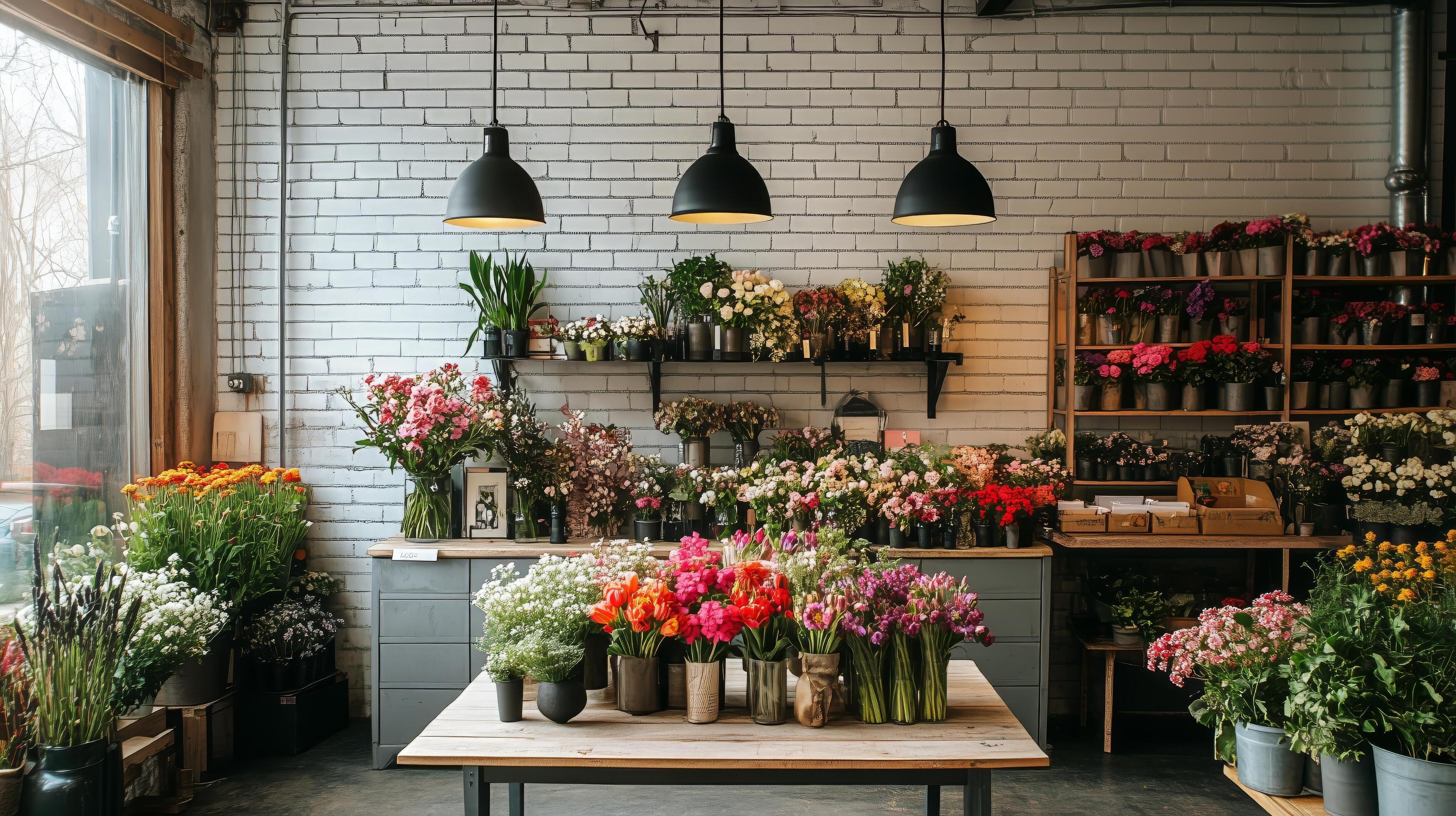 Inside Freedom Flowers florist shop